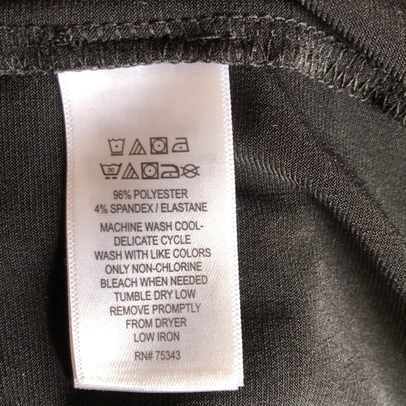 NWT Tahari solid black sleeveless shift dress - Picture 6 of 6